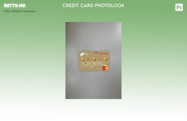 модерен стил Албанија Прокредит банка мастер картичка photolook преден шаблон